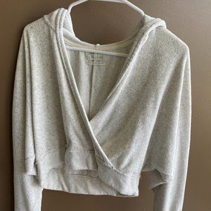 Crop v neck Hoodie